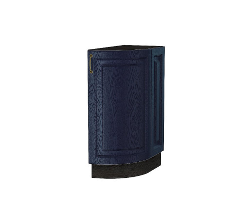 Шкаф нижний торцевой радиусный Ницца, цвет: Дуб синий