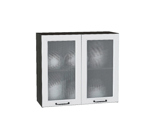 Шкаф верхний с 2-мя остекленными дверцами Ницца, цвет: Blanco