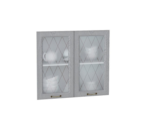 Комплект фасадов Ницца со стеклом для каркаса Ф-55 В800, цвет: Дуб серый