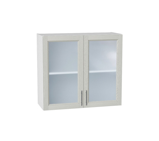 Шкаф верхний с 2-мя остекленными дверцами Сканди, цвет: Cappuccino Softwood