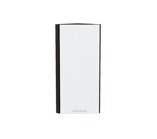 Шкаф верхний торцевой Валерия-М, цвет: Белый глянец