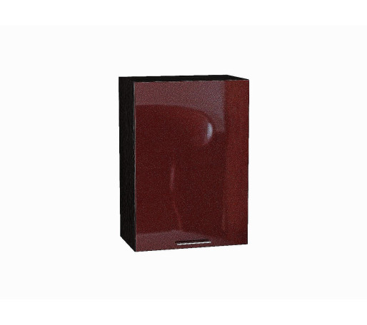 Шкаф верхний с 1-ой дверцей Валерия-М, цвет: Гранатовый металлик