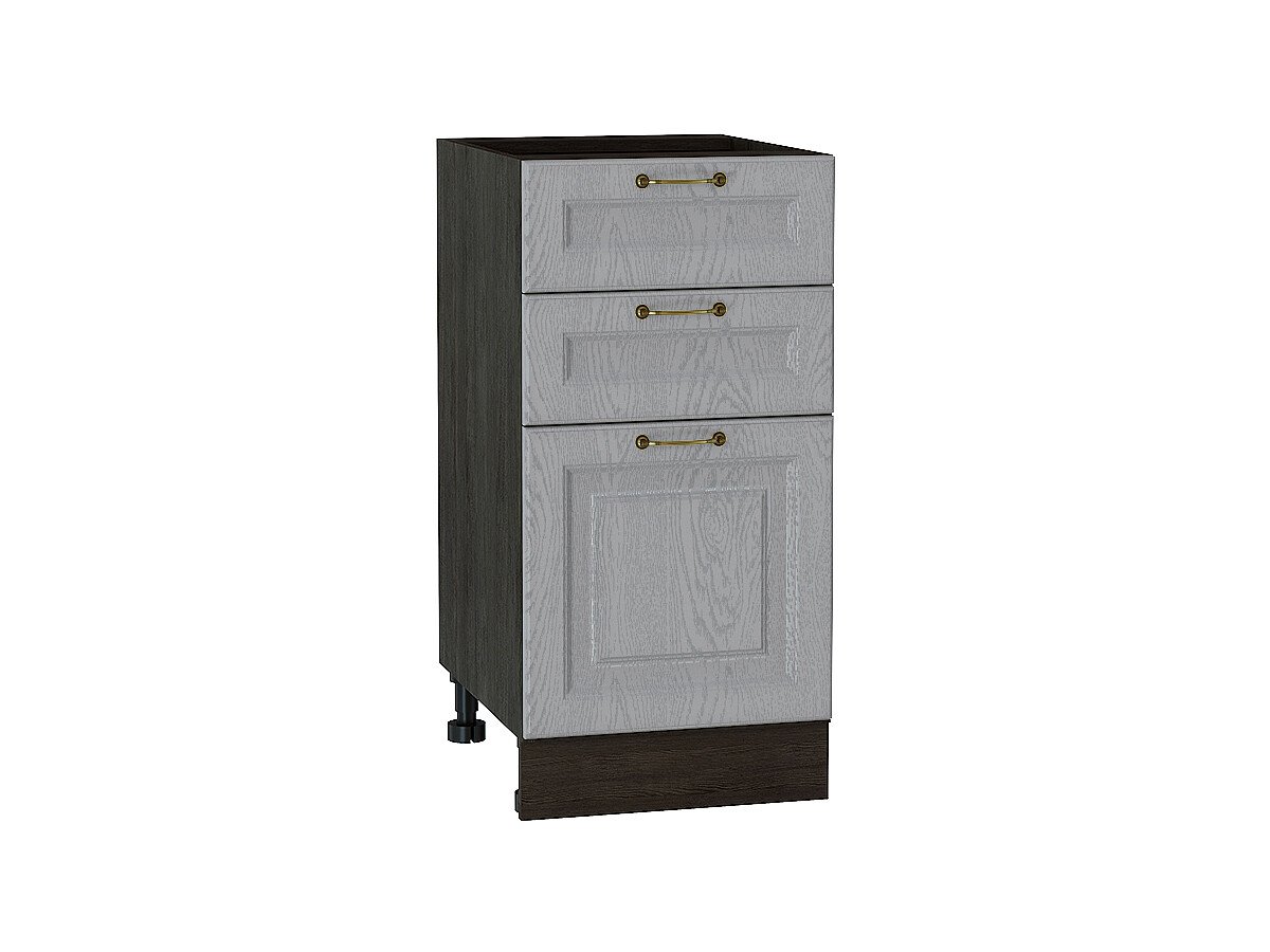 Шкаф нижний с 3-мя ящиками Ницца, цвет: Дуб серый Шкаф нижний с 3-мя ящиками Ницца, цвет: Дуб серый