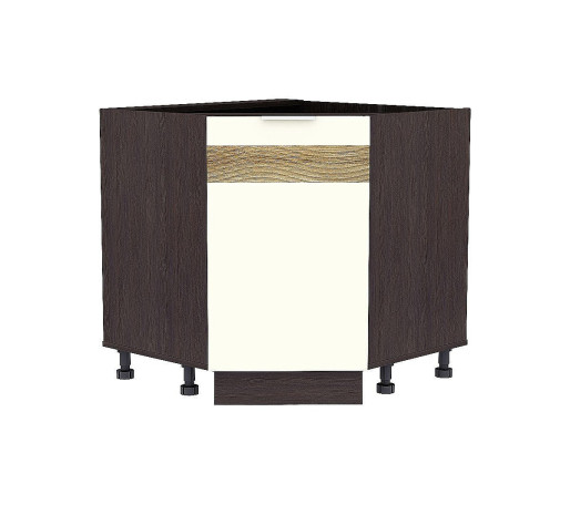 Шкаф нижний угловой (трапеция) Терра DL, цвет: Ваниль софт