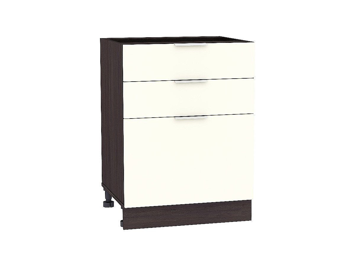 Шкаф нижний с 3-мя ящиками Терра, цвет: Ваниль софт Шкаф нижний с 3-мя ящиками Терра, цвет: Ваниль софт