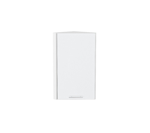 Шкаф верхний торцевой Валерия-М, цвет: Белый глянец
