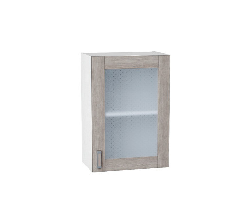 Шкаф верхний с 1-ой остекленной дверцей Лофт, цвет: Cappuccino Veralinga