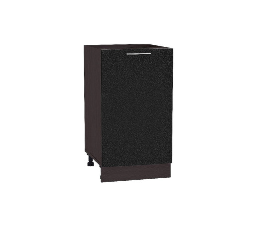 Шкаф нижний с 1-ой дверцей Валерия-М, цвет: Черный металлик