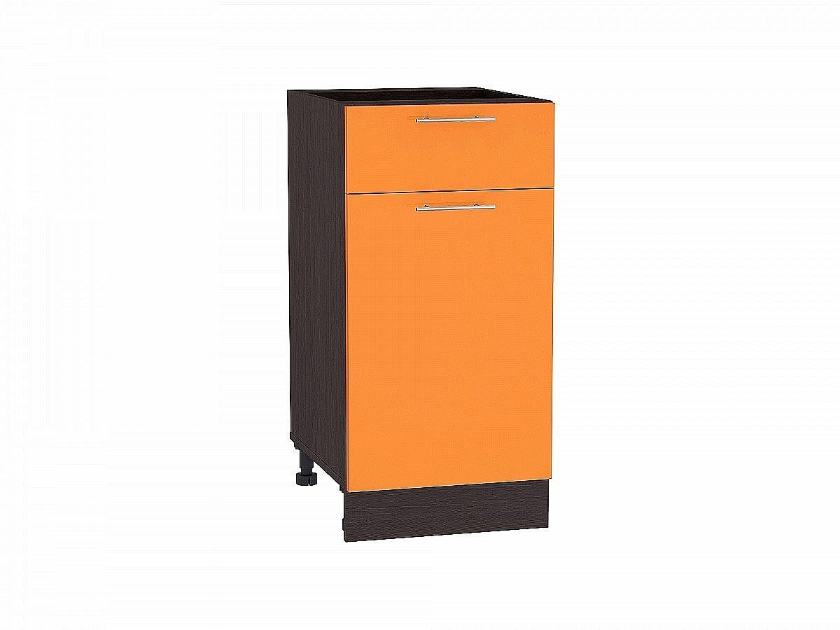 Шкаф нижний с 1-ой дверцей и ящиком Валерия-М, цвет: Оранжевый глянец Шкаф нижний с 1-ой дверцей и ящиком Валерия-М, цвет: Оранжевый глянец