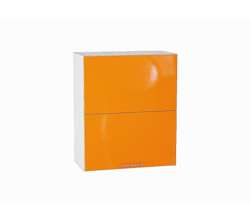 Шкаф верхний горизонтальный с подъемным механизмом Валерия-М, цвет: Оранжевый глянец