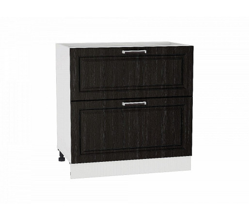 Шкаф нижний с 2-мя ящиками Прага, цвет: Венге Премиум