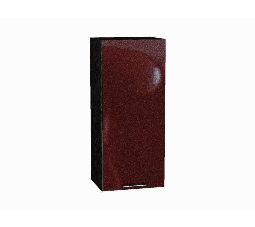 Шкаф верхний с 1-ой дверцей Валерия-М, цвет: Гранатовый металлик