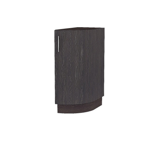 Шкаф нижний торцевой радиусный Валерия-М, цвет: Венге