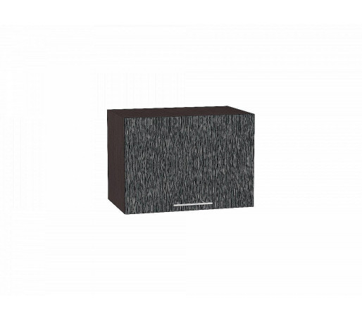 Шкаф верхний горизонтальный Валерия-М, цвет: Черный металлик дождь