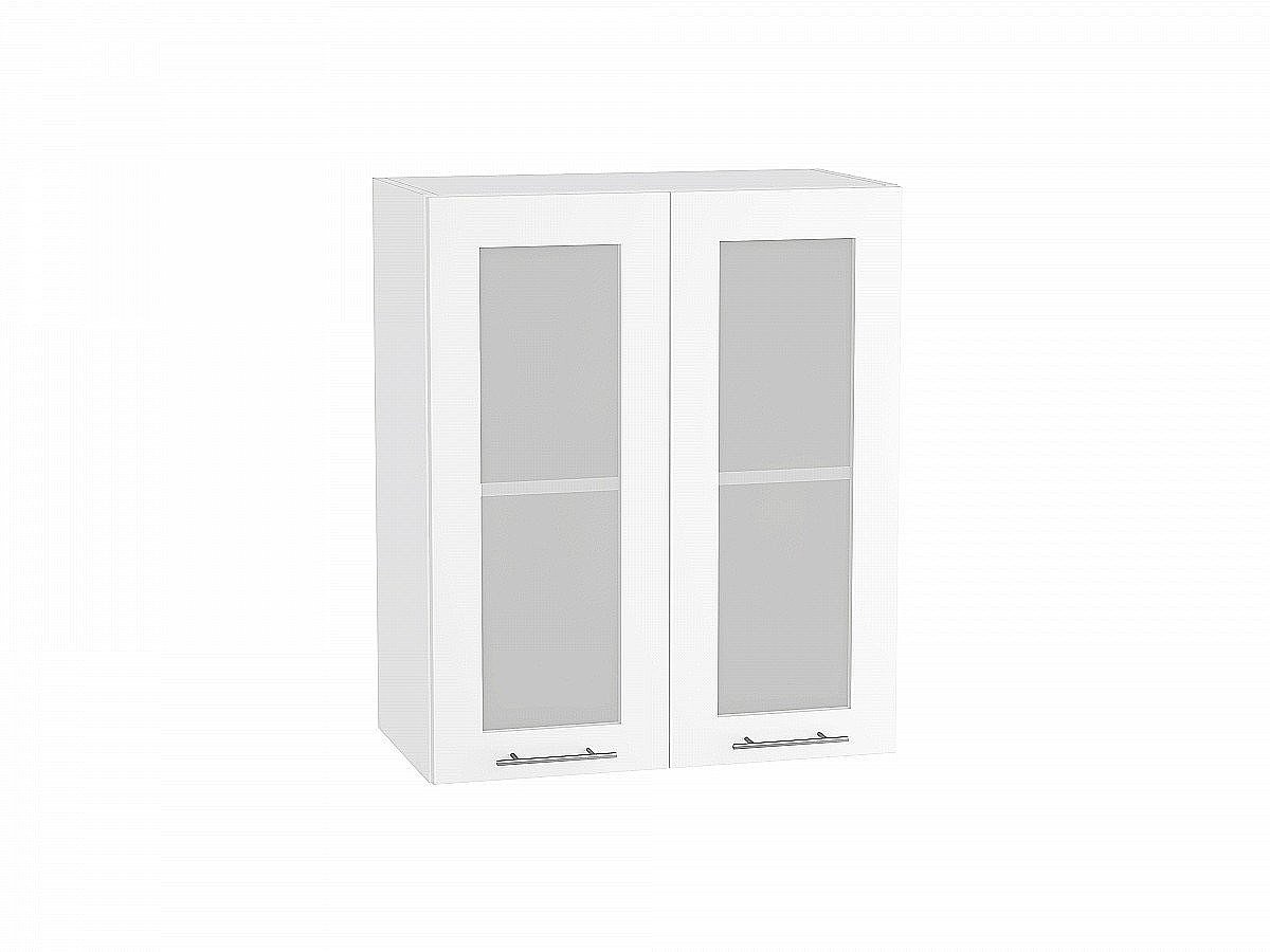 Шкаф верхний с 2-мя остекленными дверцами Валерия-М, цвет: Белый глянец Шкаф верхний с 2-мя остекленными дверцами Валерия-М, цвет: Белый глянец