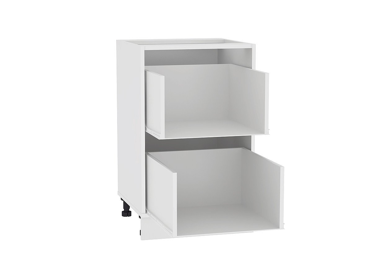 Каркас нижнего шкафа с 2-мя ящиками Н 502, цвет: Белый Каркас нижнего шкафа с 2-мя ящиками Н 502, цвет: Белый