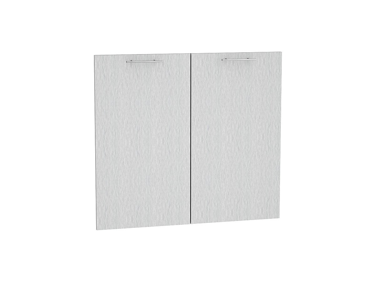 Комплект фасадов Валерия-М для каркаса Ф-50 В800/Н800/НМ800, цвет: Серый металлик дождь светлый Комплект фасадов Валерия-М для каркаса Ф-50 В800/Н800/НМ800, цвет: Серый металлик дождь светлый