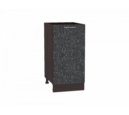 Шкаф нижний с 1-ой дверцей Валерия-М, цвет: Черный металлик дождь