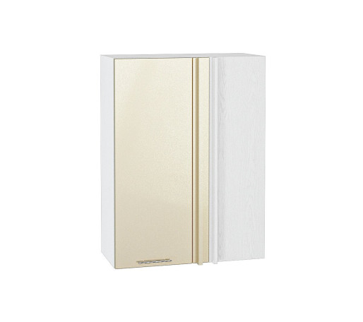 Шкаф верхний прямой угловой Валерия-М, цвет: Бежевый металлик