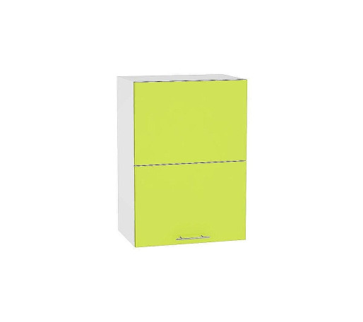 Шкаф верхний горизонтальный с подъемным механизмом Валерия-М, цвет: Лайм глянец