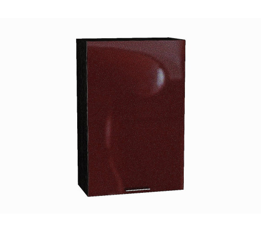 Шкаф верхний с 1-ой дверцей Валерия-М, цвет: Гранатовый металлик