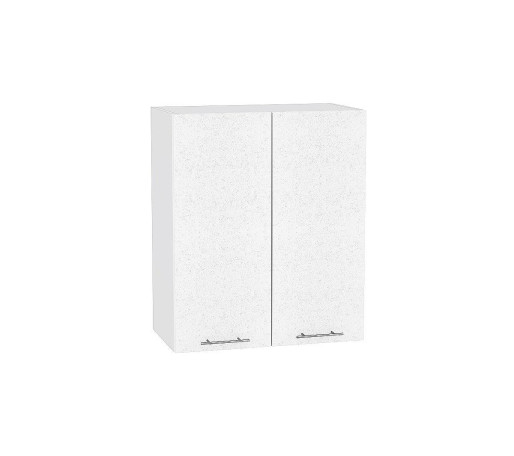 Шкаф верхний с 2-мя дверцами Валерия-М, цвет: Белый металлик