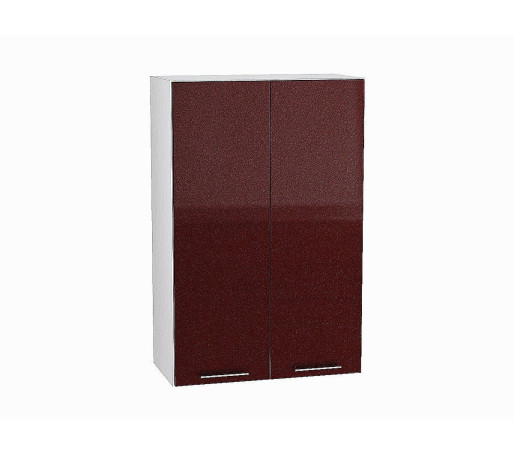 Шкаф верхний с 2-мя дверцами Валерия-М, цвет: Гранатовый металлик