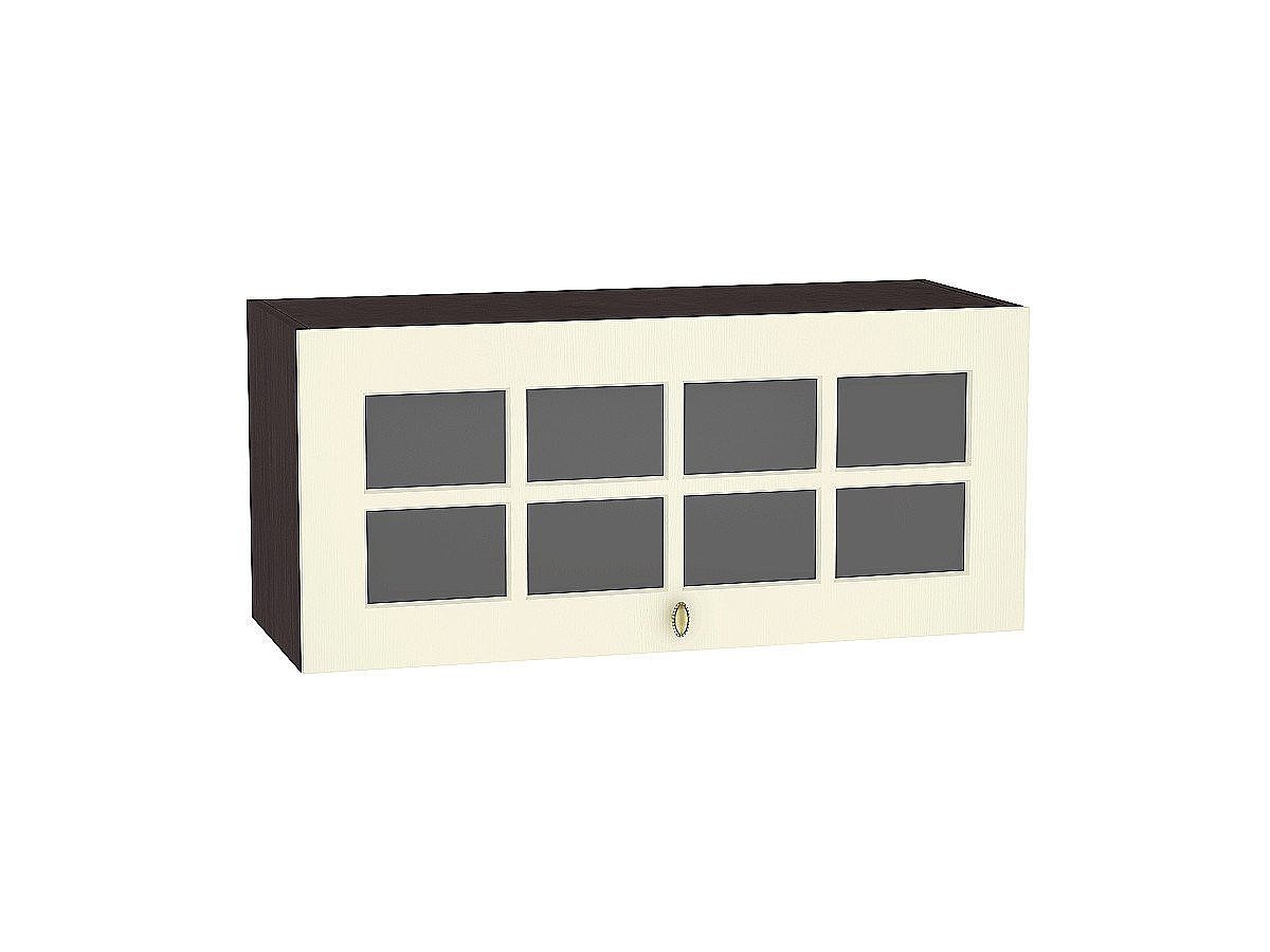 Шкаф верхний горизонтальный остекленный глубокий Прованс, цвет: Ваниль Шкаф верхний горизонтальный остекленный глубокий Прованс, цвет: Ваниль