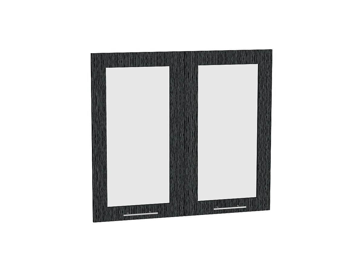 Комплект фасадов Валерия-М со стеклом для каркаса Ф-55 В800, цвет: Черный металлик дождь Комплект фасадов Валерия-М со стеклом для каркаса Ф-55 В800, цвет: Черный металлик дождь