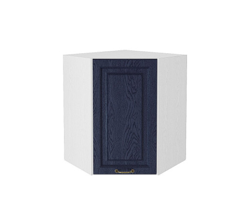 Шкаф верхний угловой Ницца, цвет: Дуб синий