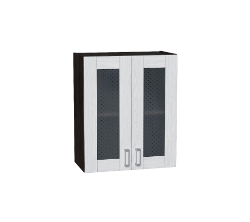 Шкаф верхний с 2-мя остекленными дверцами Лофт, цвет: Snow Veralinga