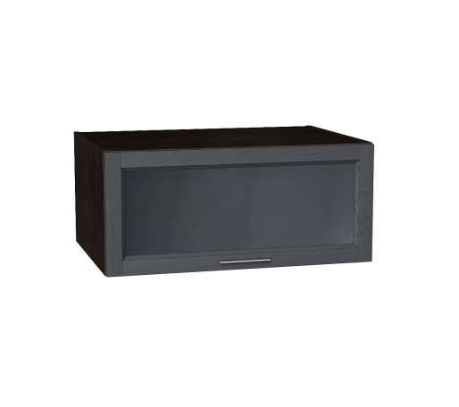 Шкаф верхний горизонтальный остекленный глубокий Сканди, цвет: Graphite Softwood