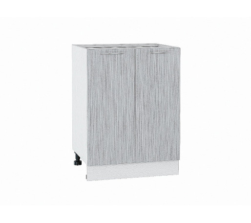 Шкаф нижний с 2-мя дверцами Валерия-М, цвет: Серый металлик дождь светлый