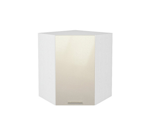 Шкаф верхний угловой Валерия-М, цвет: Бежевый металлик