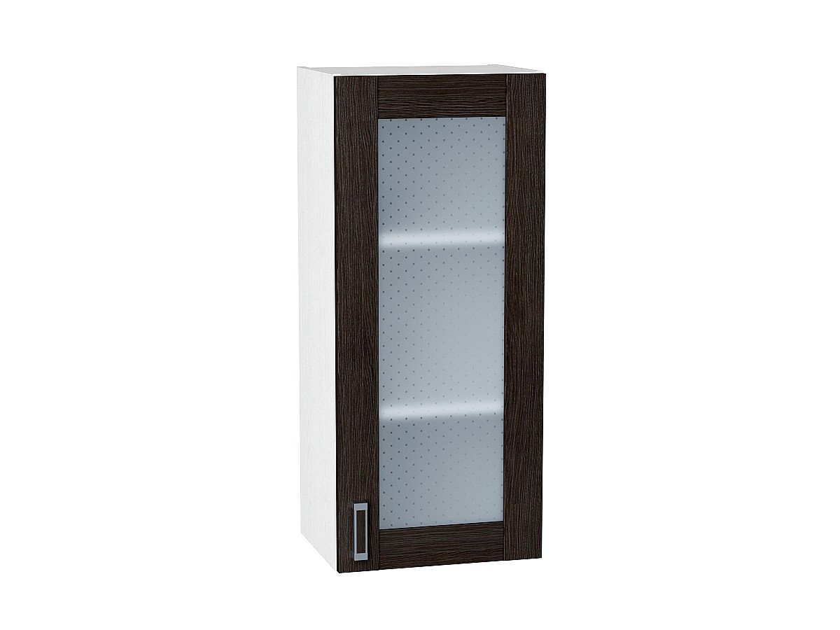 Шкаф верхний с 1-ой остекленной дверцей Лофт, цвет: Wenge Veralinga Шкаф верхний с 1-ой остекленной дверцей Лофт, цвет: Wenge Veralinga