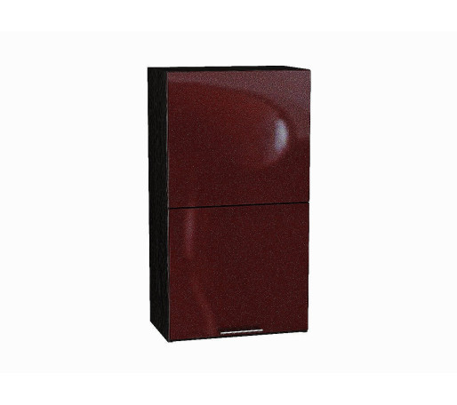 Шкаф верхний горизонтальный с подъемным механизмом Валерия-М, цвет: Гранатовый металлик
