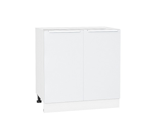 Шкаф нижний с 2-мя дверцами Фьюжн, цвет: Silky White