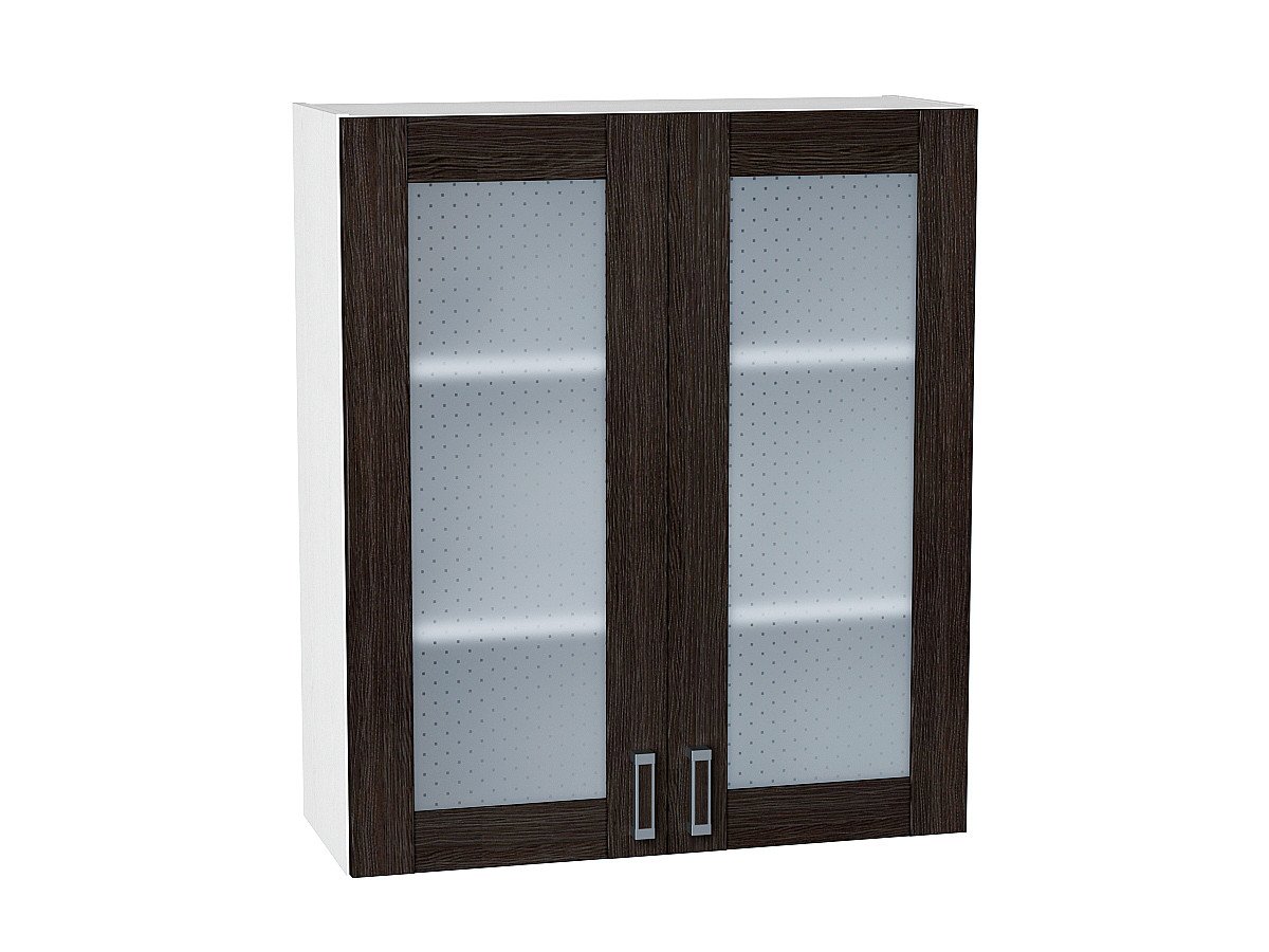 Шкаф верхний с 2-мя остекленными дверцами Лофт, цвет: Wenge Veralinga Шкаф верхний с 2-мя остекленными дверцами Лофт, цвет: Wenge Veralinga