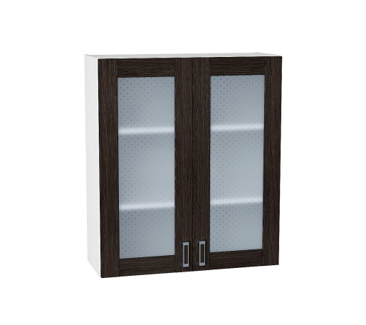 Шкаф верхний с 2-мя остекленными дверцами Лофт, цвет: Wenge Veralinga