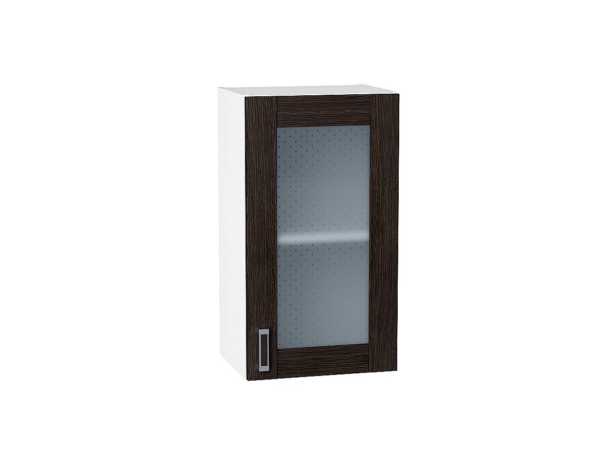 Шкаф верхний с 1-ой остекленной дверцей Лофт, цвет: Wenge Veralinga Шкаф верхний с 1-ой остекленной дверцей Лофт, цвет: Wenge Veralinga