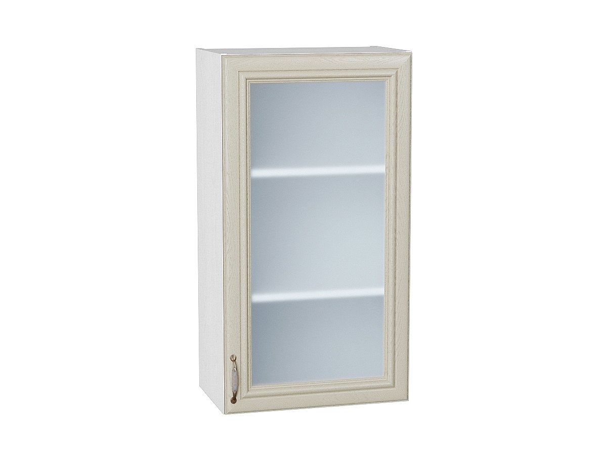 Шкаф верхний с 1-ой остекленной дверцей Шале, цвет: Ivory Шкаф верхний с 1-ой остекленной дверцей Шале, цвет: Ivory