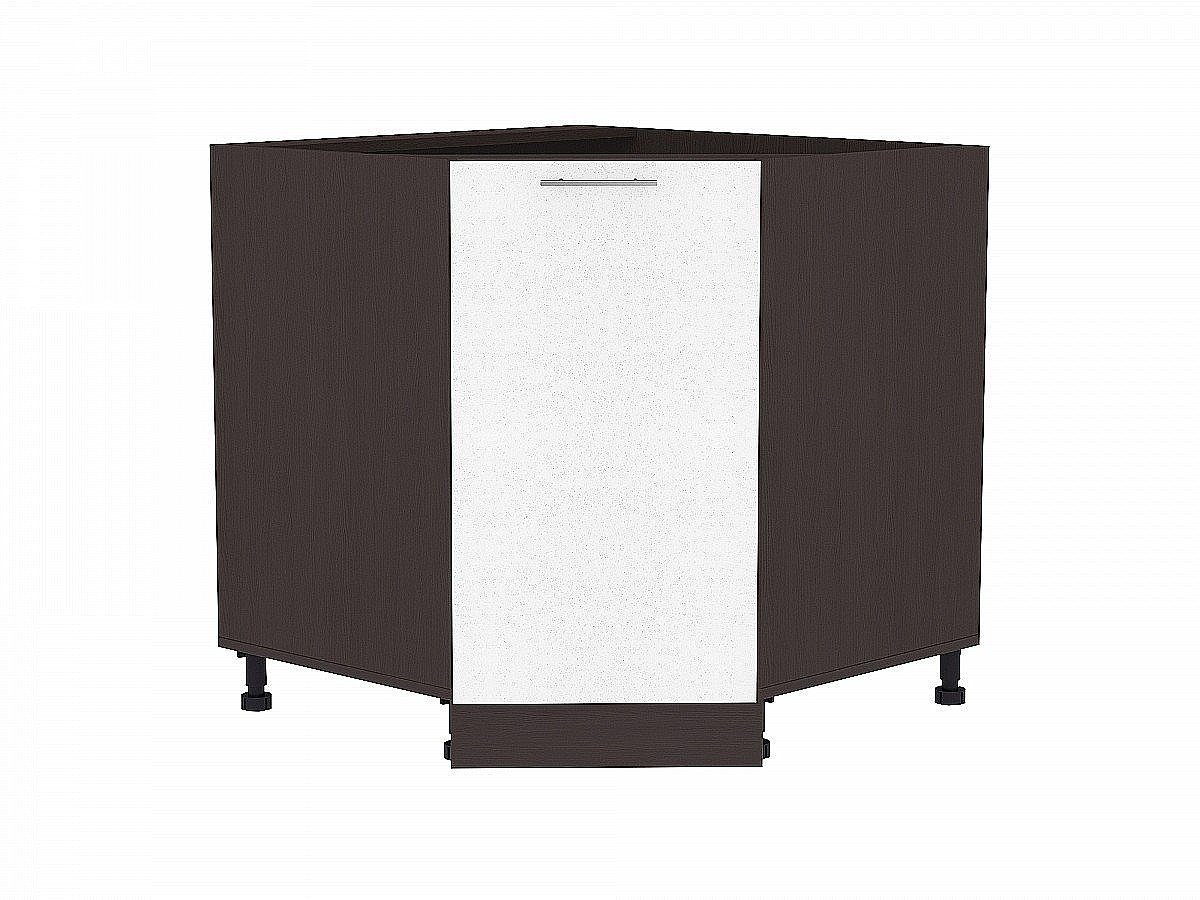 Шкаф нижний угловой (трапеция) Валерия-М, цвет: Белый металлик Шкаф нижний угловой (трапеция) Валерия-М, цвет: Белый металлик