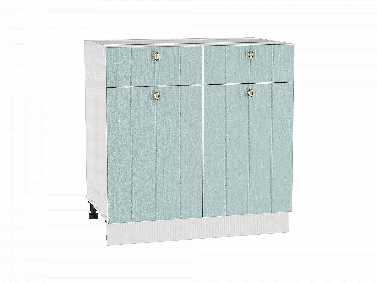 Шкаф нижний с 2-мя дверцами и 2-мя ящиками Прованс, цвет: Голубой Шкаф нижний с 2-мя дверцами и 2-мя ящиками Прованс, цвет: Голубой