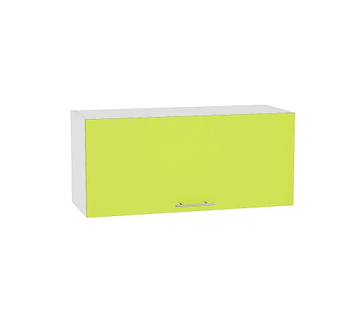 Шкаф верхний горизонтальный глубокий Валерия-М, цвет: Лайм глянец