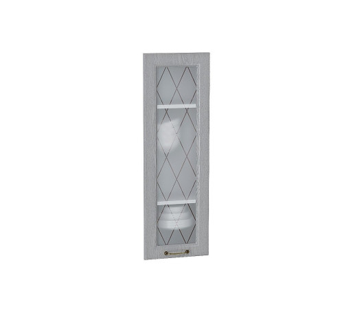 Комплект фасадов Ницца со стеклом для каркаса Ф-15Н В309, цвет: Дуб серый