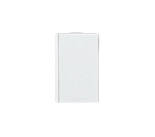 Шкаф верхний торцевой Валерия-М, цвет: Белый металлик