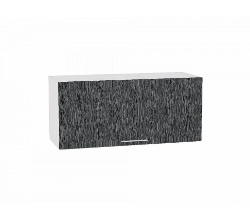 Шкаф верхний горизонтальный Валерия-М, цвет: Черный металлик дождь