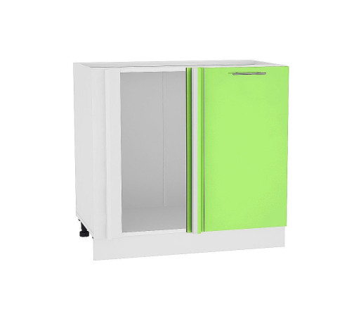 Шкаф нижний угловой Валерия-М, цвет: Салатовый глянец