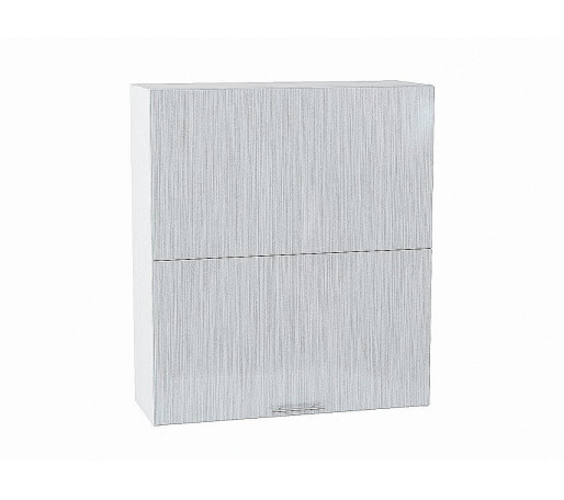 Шкаф верхний горизонтальный с подъемным механизмом Валерия-М, цвет: Серый металлик дождь светлый