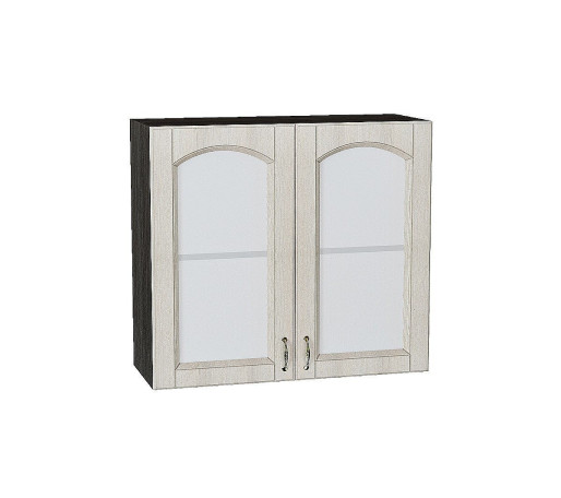 Шкаф верхний с 2-мя остекленными дверцами Верона, цвет: Ясень золото